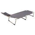 Foldable Sleep Bed Adjustable Backrest 3 Folds Portable Bed High Strength Support with Pillow for Outdoor Activities. 