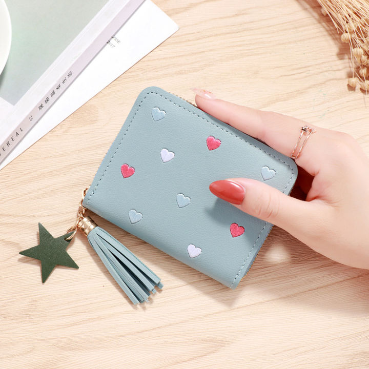 1pc%20Love%20Embroidery%20Women%20Wallet%20Cute%20Tassel%20Ladies%20Small%20Short%20Wallet%20Girl%20Zipper%20Purse%20Female%20Clutch%20Wallet%20Purse%20-%20Image%202