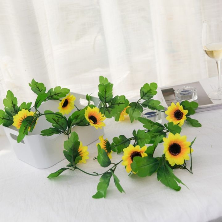 230cm%20Silk%20Artificial%20Flowers%20Sunflowers%20Ivy%20Vine%20Plastic%20Flowers%20for%20Home%20Decoration%20Summer%20Rattan%20String%20Hanging%20Leaves%20-%20Image%205