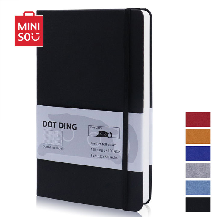 【MINISO】👍👍 A5 Dotted Notebooks Softcover Kawaii Notepad Diary Weekly Planner Writing Paper For Students School Office Supplies