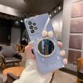 Maitus for Samsung Galaxy A32 4G Back Cover Luxury 6D Plating Square Bumper Shiny Bowknot Makeup Mirror Soft Silicone Girls Cases Full Protection Mobile Phone Case. 