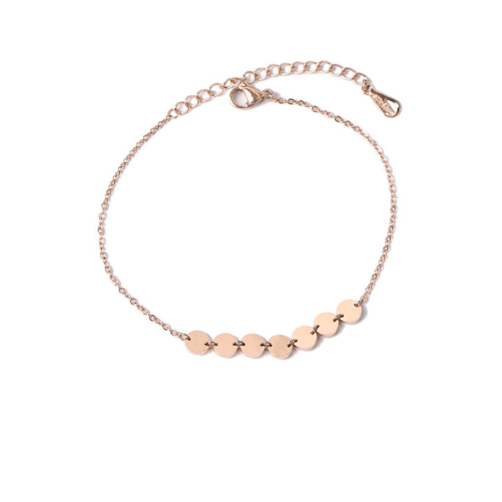 %E3%80%90Hottest%20Trends%E3%80%91Titanium%20Steel%2018K%20Rose%20Gold%20Round%20Piece%20Anklet%20Women's%20All-match%20Fashion%20Simple%20Personalized%20Foot%20Chain%20Anklet%20Jewelry%20-%20Image%205