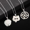 Jujutsu Kaisen Neko Gojo Satoru Necklace Satoru Cat Stainless Steel Pendants Anime Kawaii Creative Men Jewelry Fashion Fans Gift. 