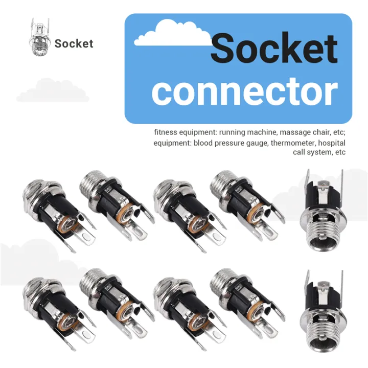 10pcs%20DC%20Power%20Supply%20Jack%20Socket%20Female%20Panel%20Mount%20Connector%205.5x2.1mm%20New%20-%20Image%204
