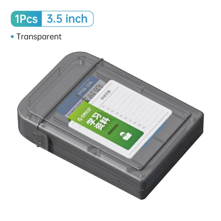 ORICO 5Pcs 3.5 Inch HDD Protection Box Waterproof 3.5'' HDD Storage Box Multi-disk Storage for 3.5 Hard Drive With label Design