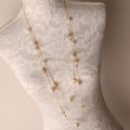 Woman's Camellia Flower Pendant Long Pearl Necklace For Woman Gift Multiple Ways of Wearing Sweater Chain Jewelry. 
