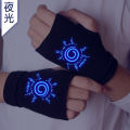 halloween items Anime Naruto Luminous Gloves Akatsuki Bandana Wrist Sweatband Cosplay Itachi Fingerless Luminous Wrist Gloves Halloween GiftBalloons. 