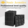 12 PCS Soundproof Foam Wall Panels Studio Sound Proof Foam Panels Soundproofing Wall KTV Room Black. 