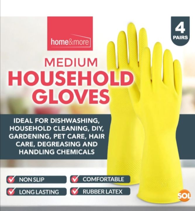 5%20Pair%20Rubber%20Gloves%20Medium%20Household%20Long%20Sleeve%20Washing%20Up%20Kitchen%20Cleaning%20-%20Image%208