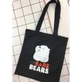 We Bare Bears Tote Bag Canvas Sling Bag Handbag. 