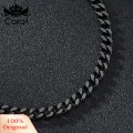 Carat Hollow Out Bracelet Stylish Stainless Steel Cuban Chain Bracelet for Men Hip Hop Club Party Wrist Jewelry Solid Color Polished Design Favorite Lightweight Bracelet. 