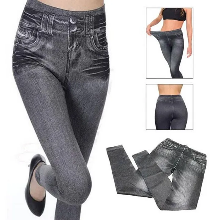 Slim’n Lift Caresse Jeans High Waist Slim jegging- Black & Blue
