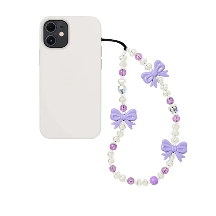 Korean%20Fashion%20Pink%20Bowknot%20Phone%20Charm%20Imitation%20Pearl%20Beaded%20Chain%20for%20Phone%20Case%20Cute%20Mobile%20Straps%20Y2K%20Accessories%20Wholesale%20-%20Image%204