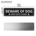Beware of Dog Sign Beware Dog Sign Paw Print Gate Closed Durable Aluminum Warning Home Outdoor Outdoor Dog Sign. 