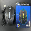 USB LED Wired Optical Gaming Mouse TJ-9 Gaming Mouse, 5V 100mA 3D Scroll Wheel USB Mouse For ESports Game For PC Black. 