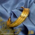 12 Piece Gold plated Bangal Classic Round Single plain Bangle 1mm Thin Very Nice Bangel Wire Charm Bangles for Women Jewelry Gift. 