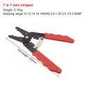 Wire Striper 7 in 1 Multifunction Cable Cutter Crimping Pliers Electric Wire Shearing Cutting Hand Tool. 
