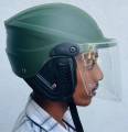 LS5 Unisex Bike Helmet Half Helmet Cama Matt for Boys and Girls with Clear Visor CM 55-56 in Inches 21-22. 