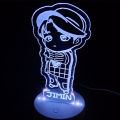 BTS figure shape acrylic stand flashing 3D seven-color night light glow stick. 