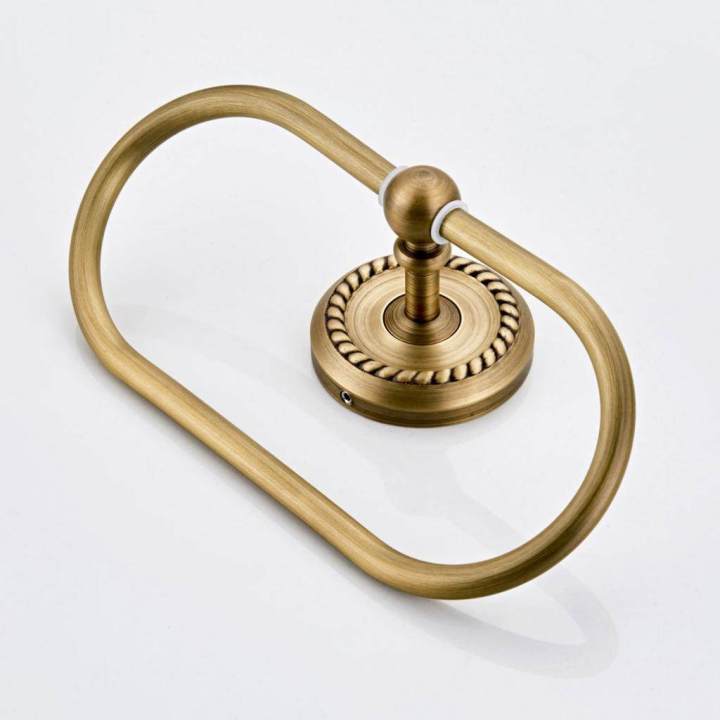 Brass%20Towel%20Ring%20Hand%20Rack%20Wall%20Mounted%20Bathroom%20Towel%20Rack%20White%20-%20Image%204
