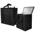 2 Pack Insulated Reusable Grocery Bag Food Delivery Bag with Dual Zipper. 