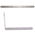 125X75mm L Shape Stainless Steel Shelf Corner Brace Angle Bracket & Metal 8 Holes 250mm. 