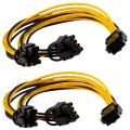 6 Pin to 2 x PCIe 8 (6+2) Pin Graphics Card PCI-E Express VGA Splitter Extension Cable(2 Pack). 