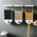 Cereal Dispenser / Dry Food Dispenser Wall Mounted High Capacity Single Piece Home Food Dispenser. 