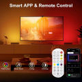 Smart TV Backlight RGB Strip Lights 16.4 ft Music Sync 12 scene modes APP Remote Control RGBIC USB Led TV Lights with Cameras. 