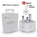 Apple 20W USB-C 3-Pin UK Power Adapter Plug for Apple iPhone Fast charger Wall Charger Type-C Mobile Phone iPhone 15/14/13/12/11 iPad Tabs Tablet Folding Pins Charger UK  Phone Charger Tablet Charger Phone Adapter Tablet Adapter Tab Adapter Tab Charger. 