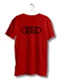 Audi red Tshirt  unisex  tees  designer tees  crew neck  silver white  red  blue  black. 
