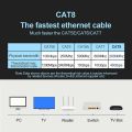 Gaming High Speed Ethernet Cable Cat8 40Gbps 2000MHz Internet Network Cable Ethernet Cat 8 30m 5m Rj45 20metros 20 m Lan Cord. 