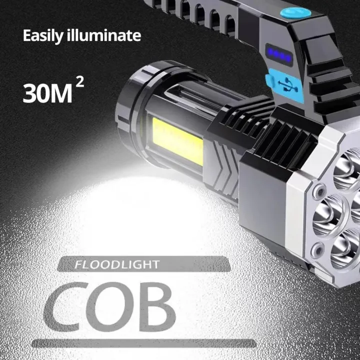 High%20Power%20Rechargeable%20Led%20Flashlights%207%20LED%20Camping%20Torch%20With%20Cob%20Side%20Light%20Lightweight%20Outdoor%20Lighting%20ABS%20Material%20-%20Image%204
