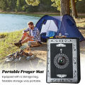 Foldable Prayer Mat Foldable Travel Prayer Mat with Compass Waterproof Wear Resistant Exquisite Ramadan Gift Portable Prayer Rug. 
