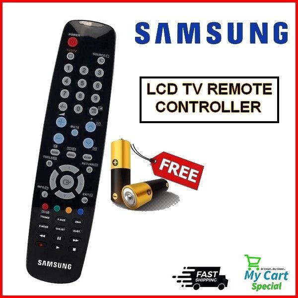 Samsung Old LCD Tv Remote Controller & Free Batteries
