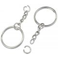Split Rings Key Ring Keyring Keychain Key Chain Findings Claps Silver Link 50pc. 