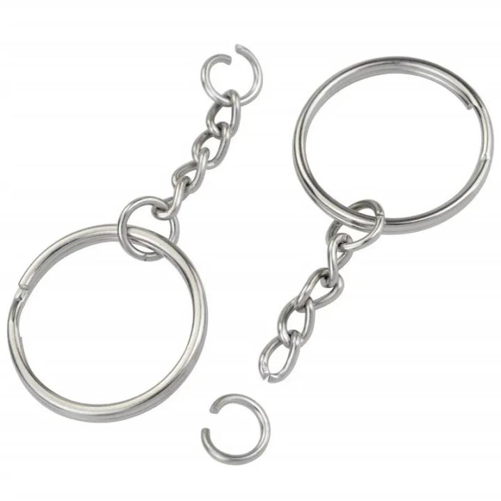 Split%20Rings%20Key%20Ring%20Keyring%20Keychain%20Key%20Chain%20Findings%20Claps%20Silver%20Link%2050pc%20-%20Image%203