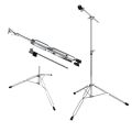 Cymbal Boom Stand Heavy black - Lightweight, Double -Braced Sturdy and Heavy Weight Boom Stand Drum and percussion Boom With Adjustable Height Mars series Ribbed cymbal arm Tooth-segment tilting mechanism Twice extendable boom cymbal stand. 