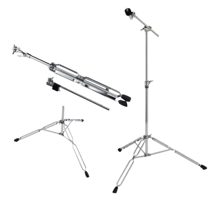 Cymbal Boom Stand Heavy black - Lightweight, Double -Braced Sturdy and Heavy Weight Boom Stand Drum and percussion Boom With Adjustable Height Mars series Ribbed cymbal arm Tooth-segment tilting mechanism Twice extendable boom cymbal stand
