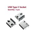 5 pcs of USB Type C Sockets. 