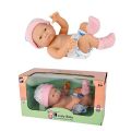 Small Soft Silicone Realistic Smiley Reborn Lifelike Newborn Baby Doll with Moveable Head Arms And Legs Real Looking Newborn Baby Doll Toys for Kids. 