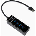 USB HUB 3.0 5Gbps High Speed 4 Ports Slim High Quality USB HUB for PC, Laptop, Projector, etc.... 