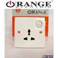 Universal Wall Switch Socket - ORANGE ELECTRIC - Multi Plug Socket Outlet - Plug Base 3 Hole Switch Socket Outlet. 