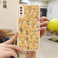 Silica gel imitation leather Phone Case For Samsung Galaxy A50/SM-A505 Cartoon Anti-knock creative Waterproof cute youth. 