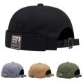 Short Fashion Hat Women Trend New Retro Brimless Melon Skin Hat Fashion Versatile Hat Men Street Hip Hop Cap Without Visor. 