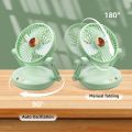 FOLDABLE DESK FAN WITH LIGHT Portable Desk Fan  Automatically Shake the Head, Folding, for Home,Bedroom,Kitchen,Office,Outdoor,Small Camping Travel Table Fan. 