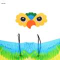 Kids Bird Costume Set Cape for Fancy Dress Cosplay Festival Yellow. 