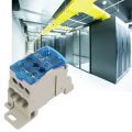 ​​DIN Rail Mounted Terminal Block Distribution Container Power Junction Box Wire Connector Distribution Boxes Electrical Terminals for High-voltage Cabinets Branch Connection Box​​ AC/DC High Voltage Connector. 