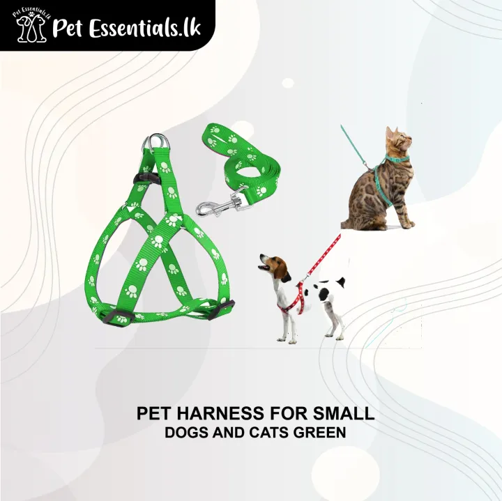 Pet Harness For Small Dogs & Cats GREEN
