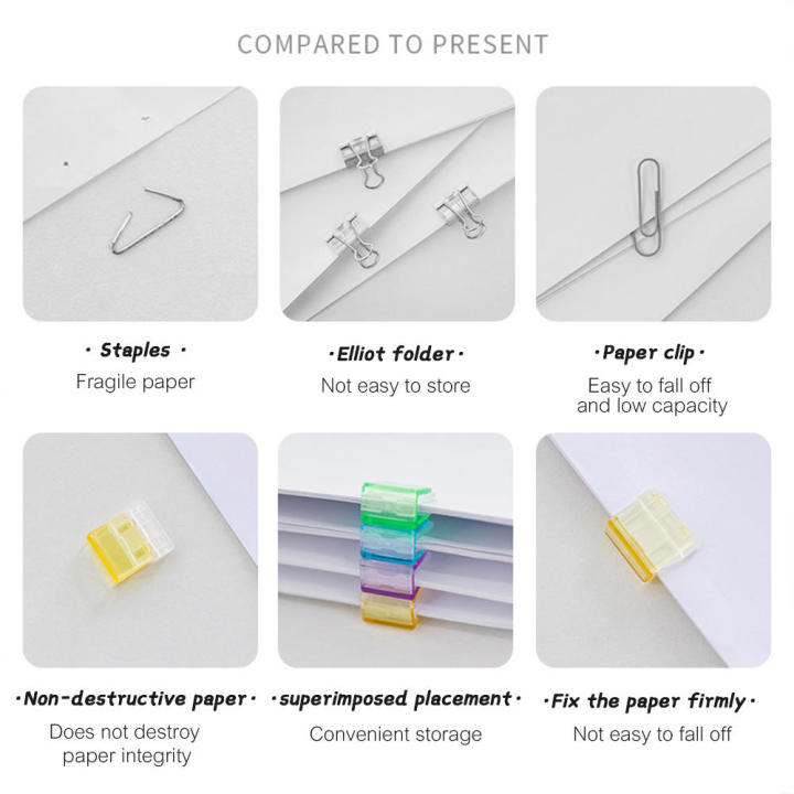 Staples Paperclip Mini Color Paper Clip Candy Transparent Metal Documents Bookmarks File Index Page Holder Clamp Office School